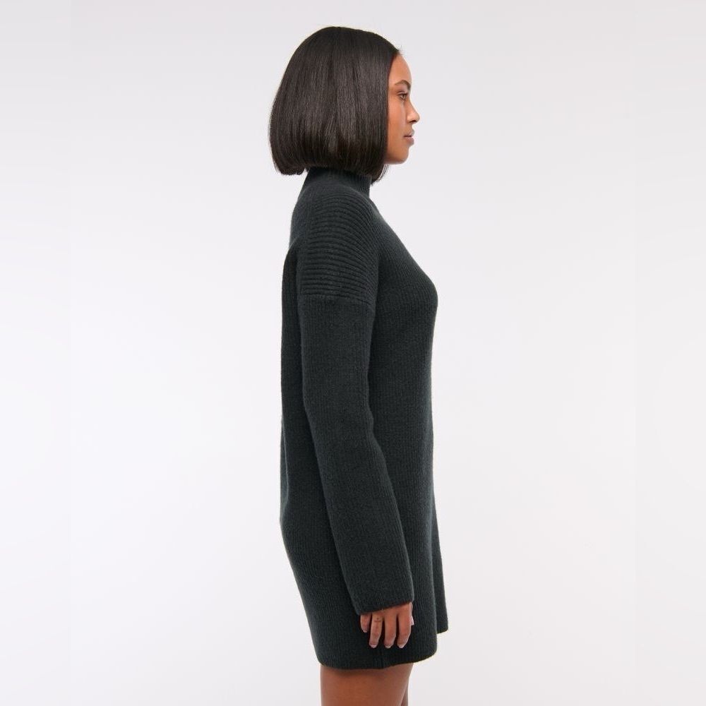 🆕 Easy Mockneck Mini Knit Sweater Dress - Picture 3 of 8